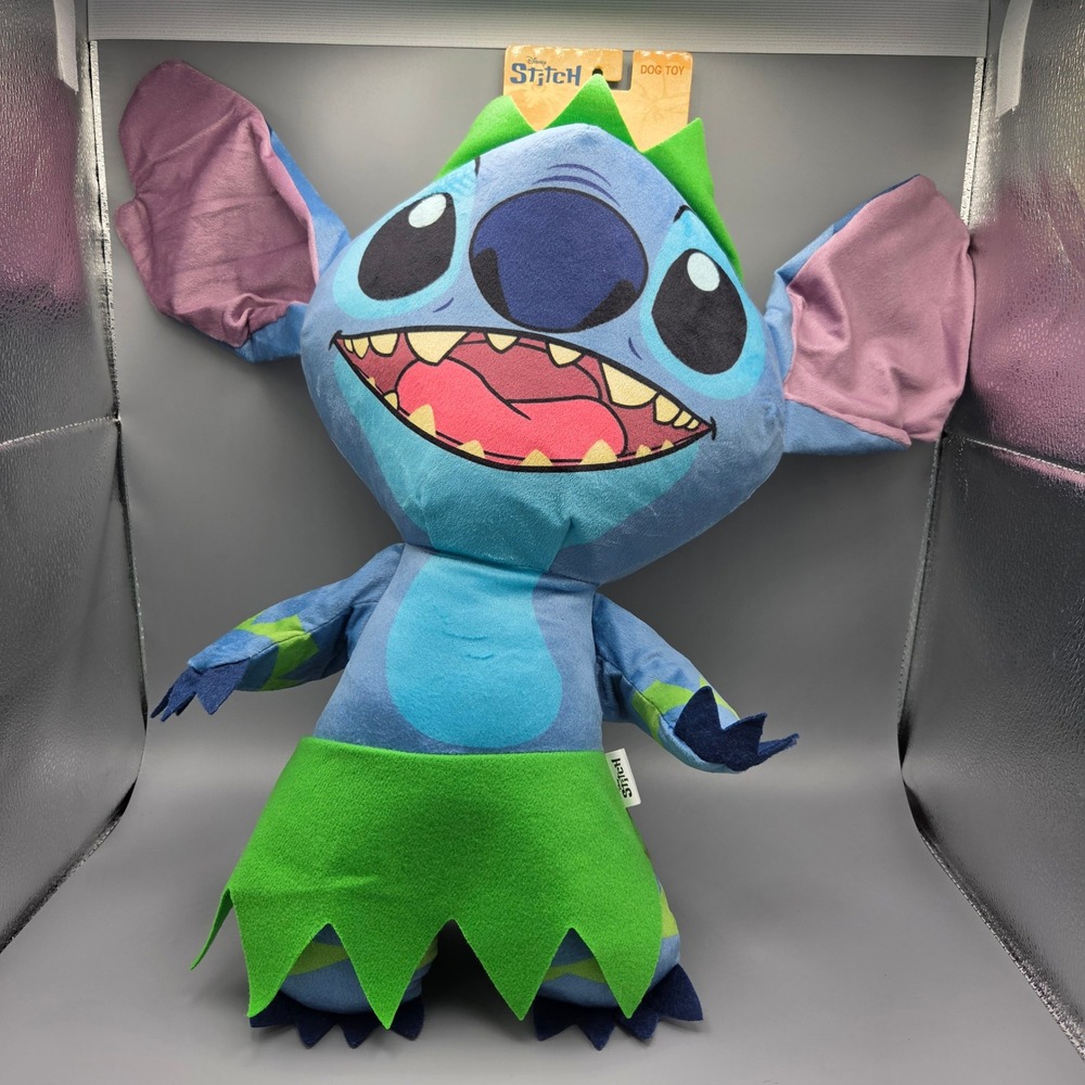 Disney Stitch Hula Plush Dog Toy Blue Green Lilo and Stitch Pets + People NWT